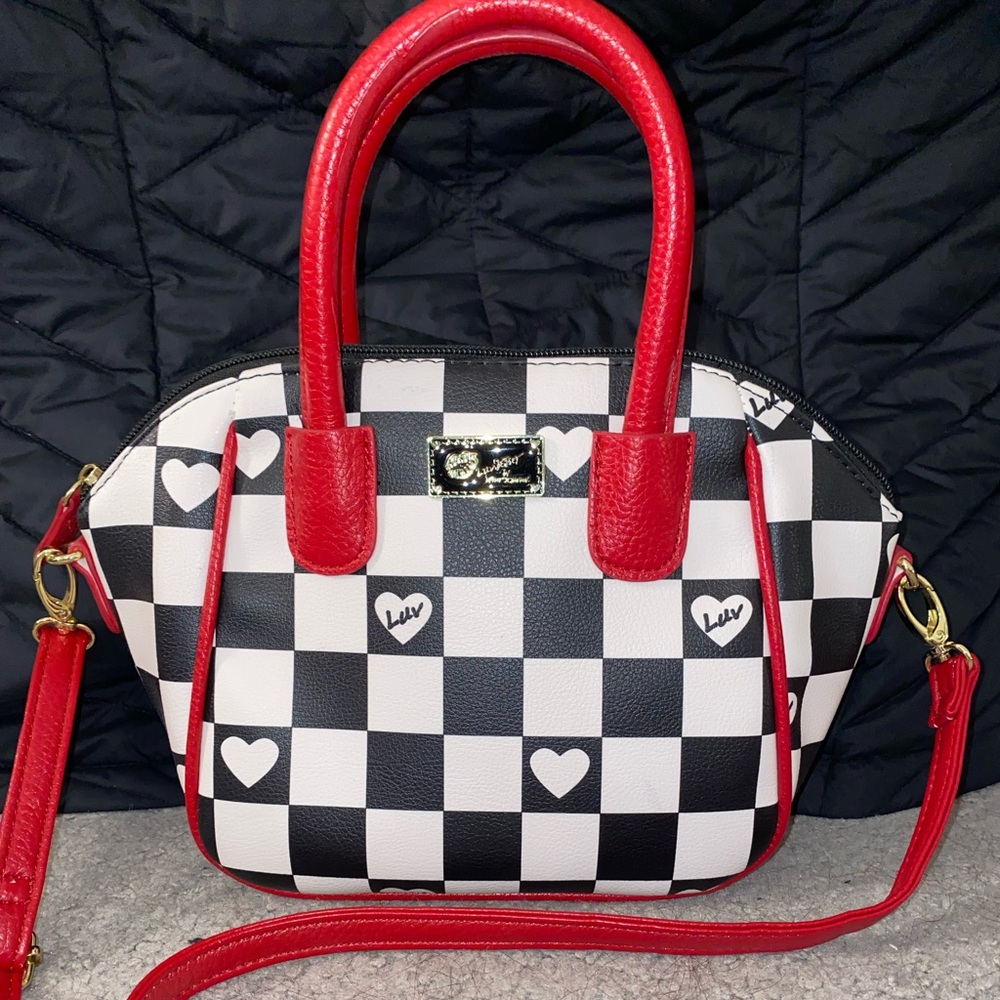 Betsey Johnson Checkered Crossbody Bag
